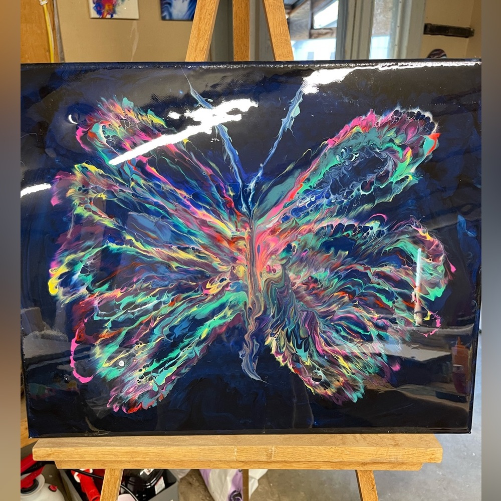 Vibrant Abstract Butterfly Art